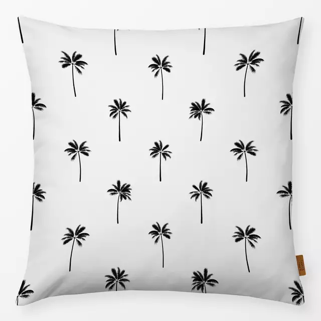 Kissen Summer Palmtree Pattern black