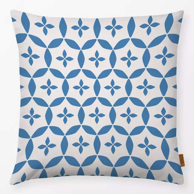 Kissen Blockprint Indigo Blau