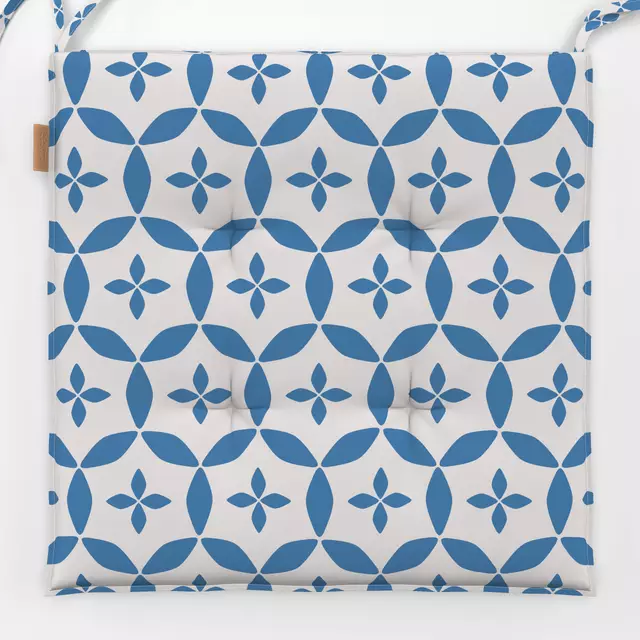 Sitzkissen Blockprint Indigo Blau