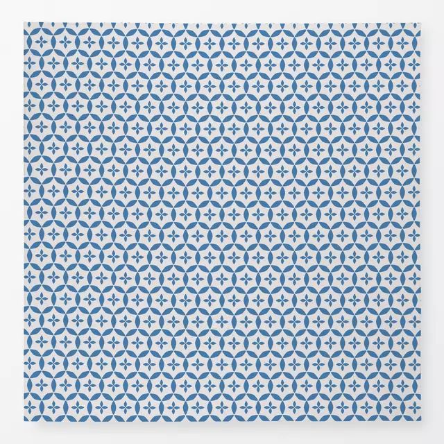 Tischdecke Blockprint Indigo Blau