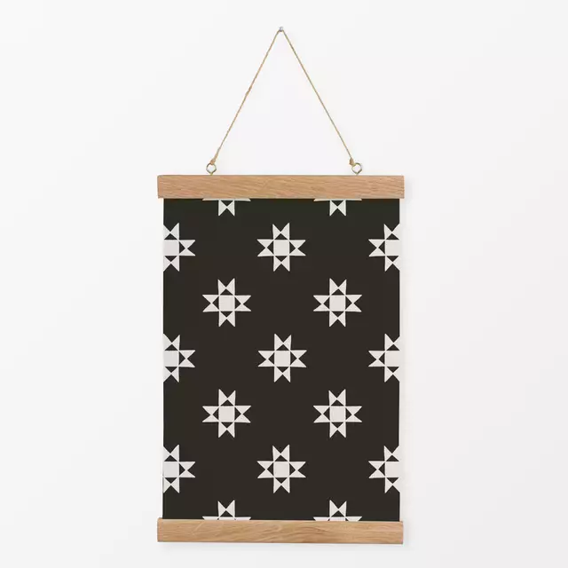 Textilposter Paper Star beige charcoal