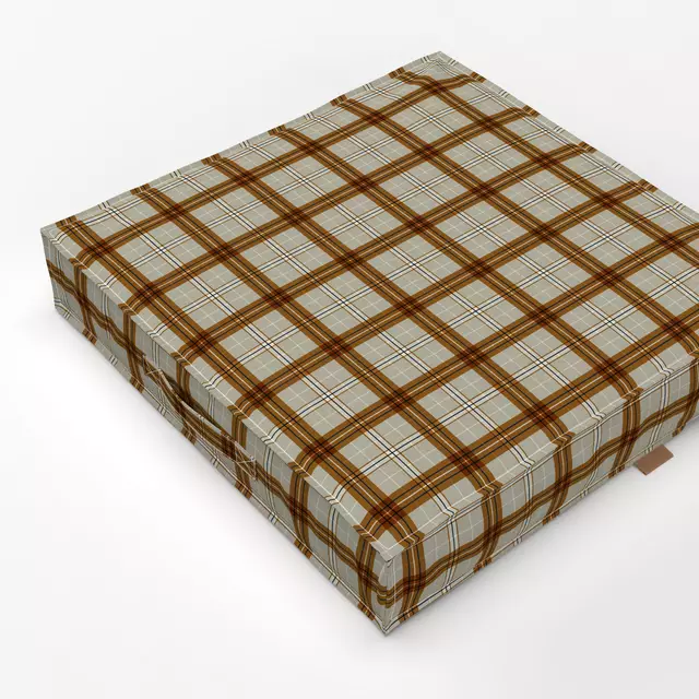 Bodenkissen Karo Braun Beige