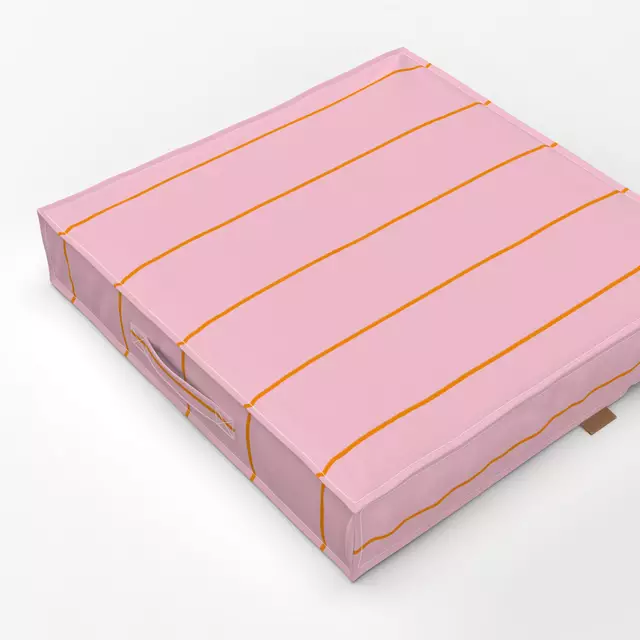 Bodenkissen Streifen Pink Orange