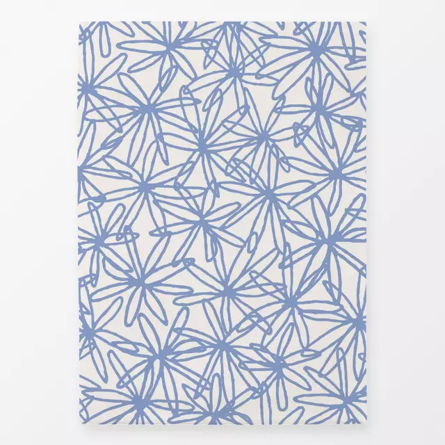 Geschirrtuch Floral Net blau beige
