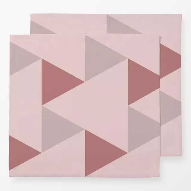 Servietten geometric triangle blush