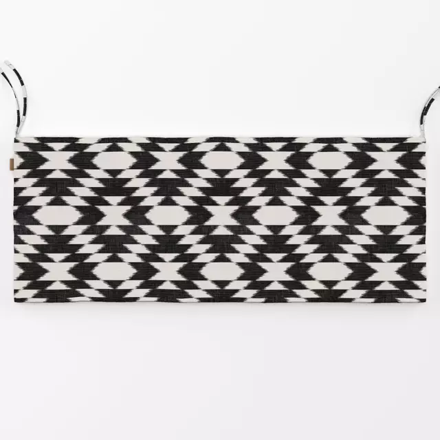 Bankauflage Diamonds Ikat Black Beige