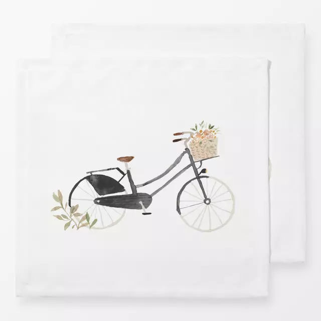 Servietten Flower Bike