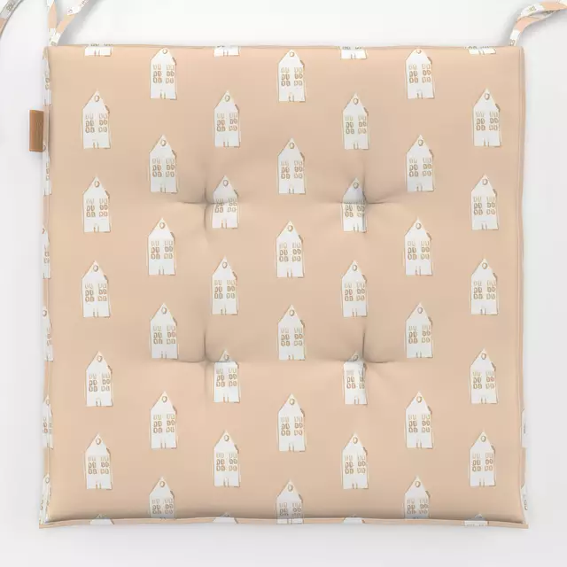 Sitzkissen Cozy Christmas - Houses beige