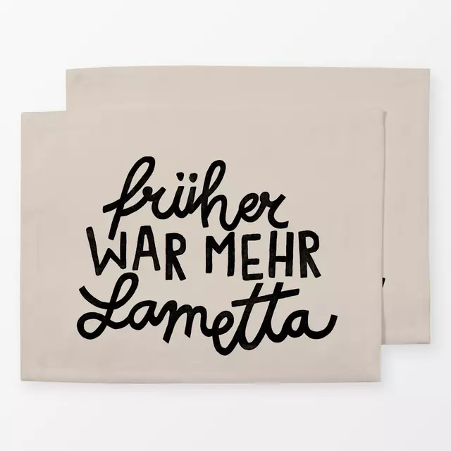 Tischset Früher war mehr Lametta Beige