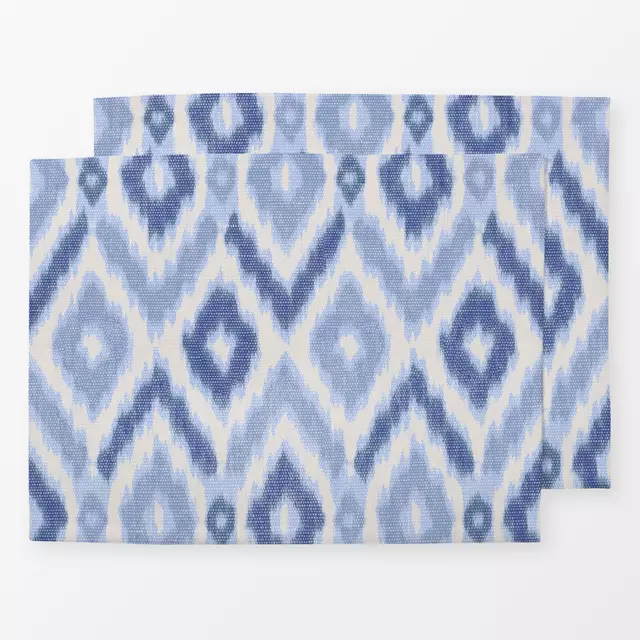 Tischset Diamonds Ikat Darkblue