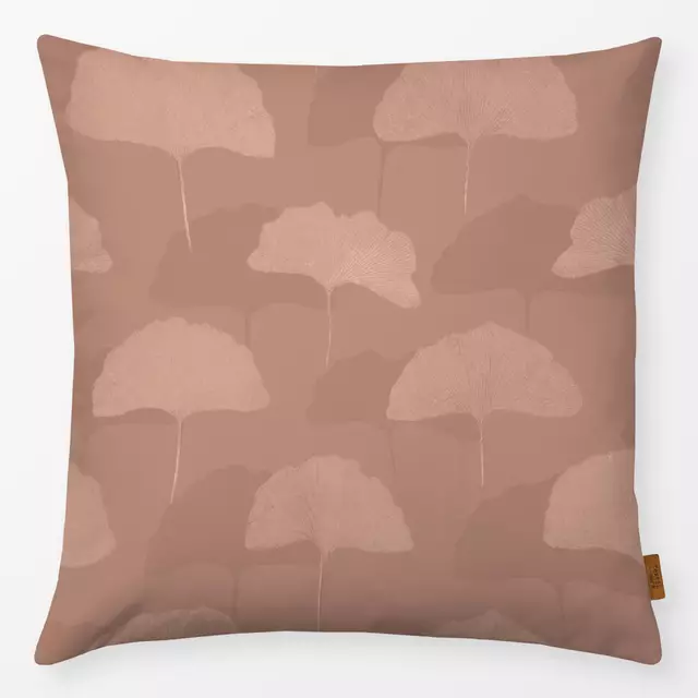 Kissen Terracotta gingko blatter
