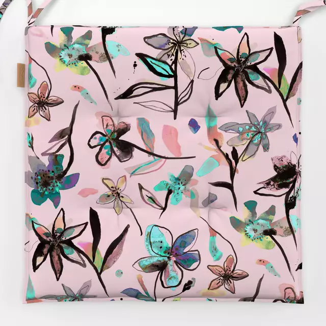 Sitzkissen Pink Flowers Pastel