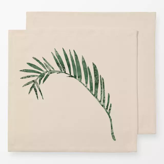 Servietten Aquarell Palmwedel creme