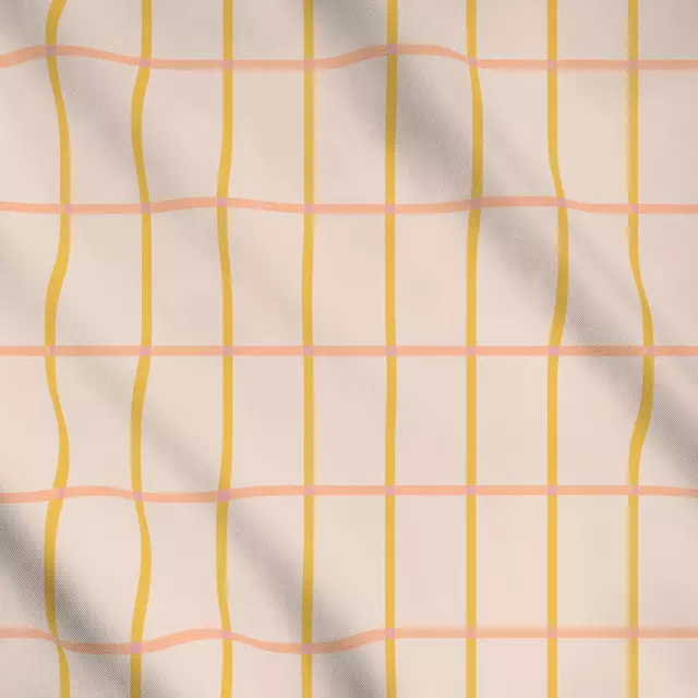Meterware Pastel grid gelb