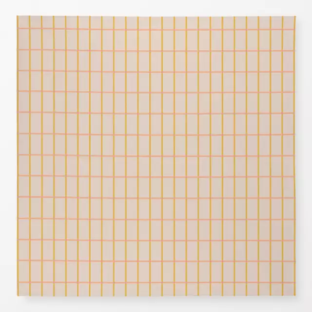 Tischdecke Pastel grid gelb