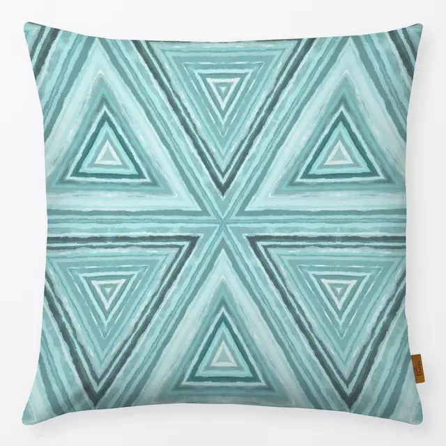 Kissen Watercolor Triangle Mint