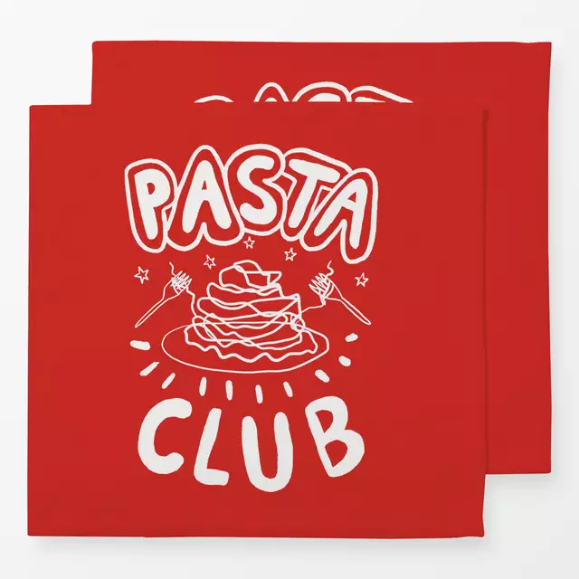 Servietten Pasta Club Rot