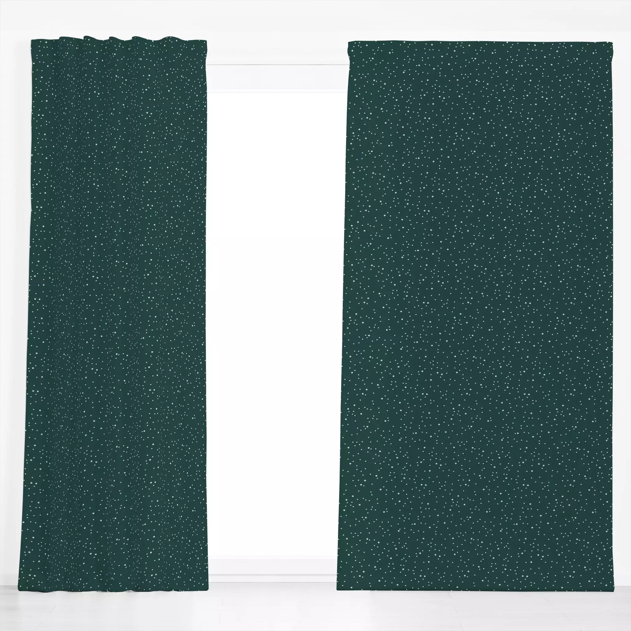 Dekovorhang Snowy Dots fir green Snowy Dots fir green