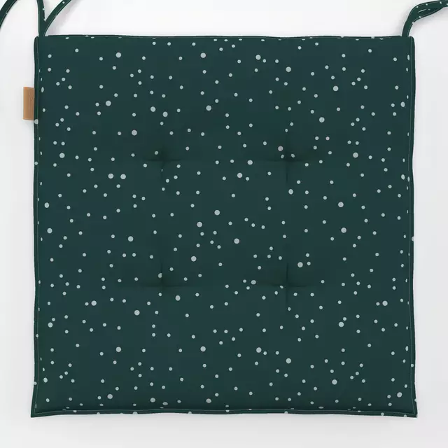 Sitzkissen Snowy Dots fir green