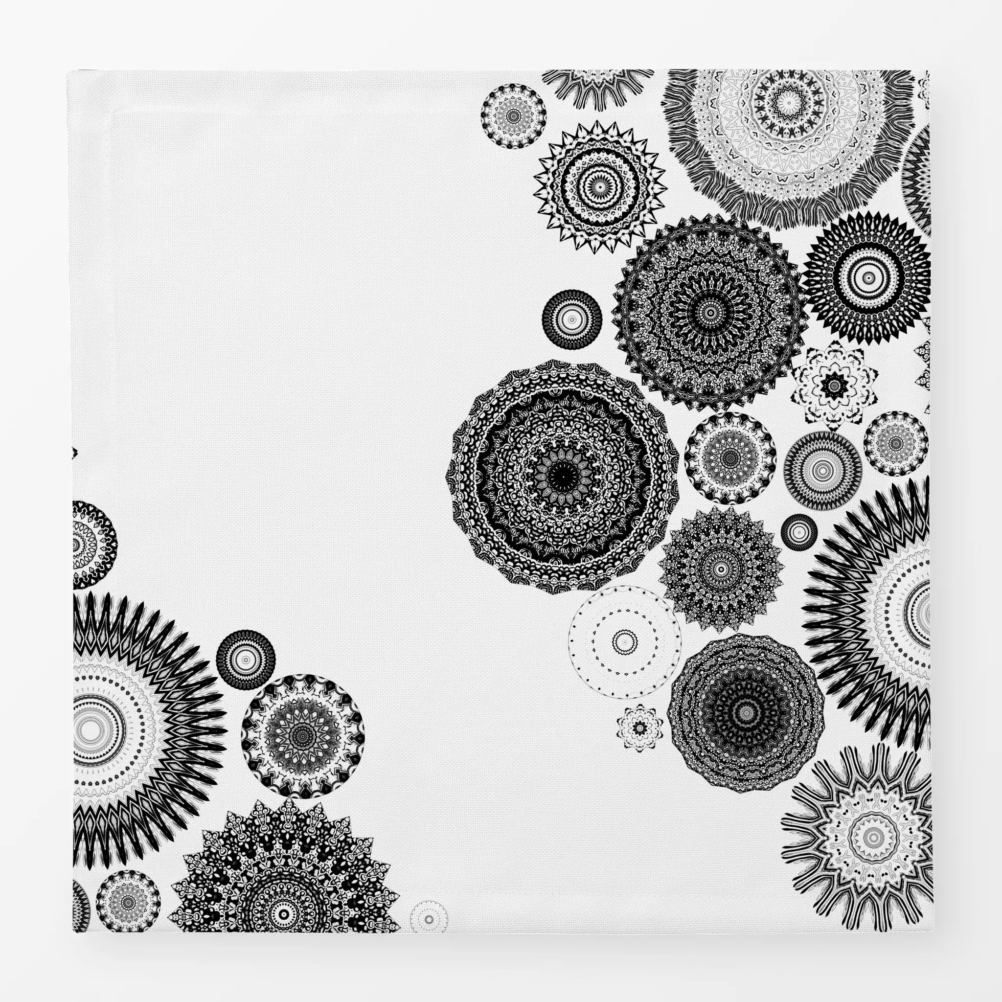 Servietten Black Mandala Festival Flow Black Mandala Festival Flow