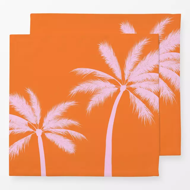 Servietten Tropical Palms sunrise orange