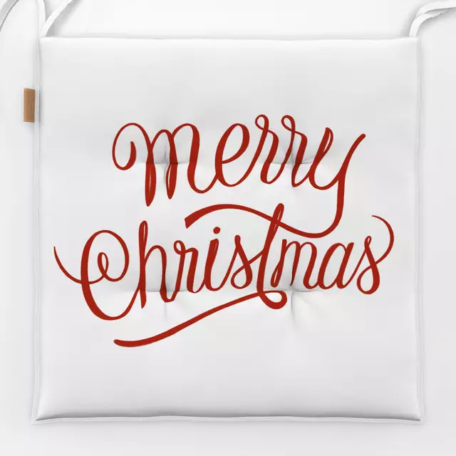 Sitzkissen Vintage Holidays Merry Red