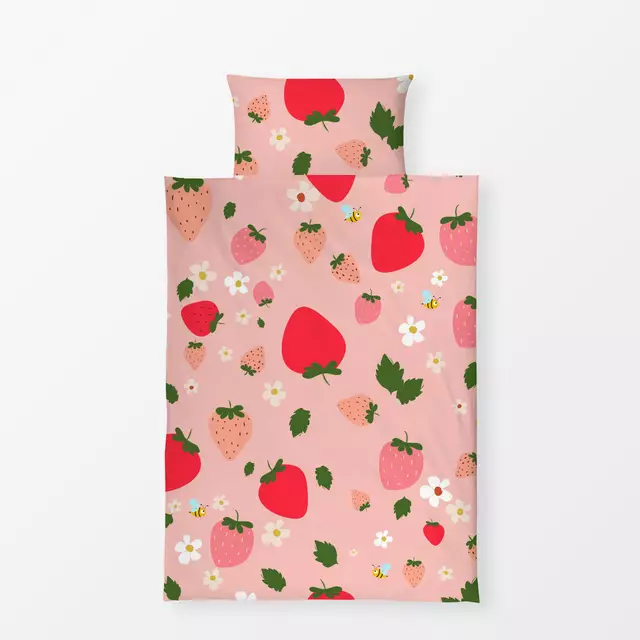 Bettwäsche Erdbeerliebe Rosa