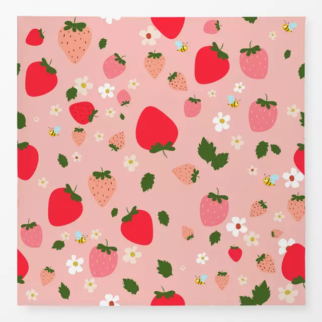 Tischdecke Erdbeerliebe Rosa