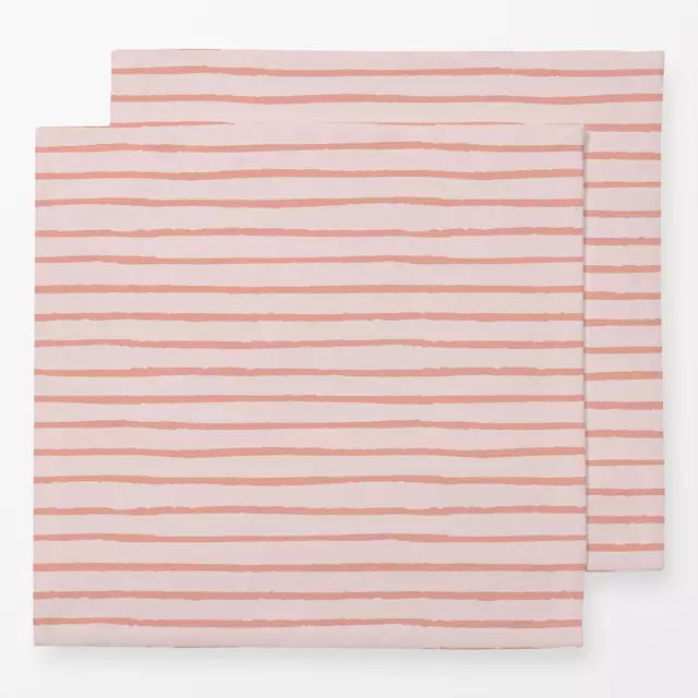 Servietten Stripes Streifen pink and rose
