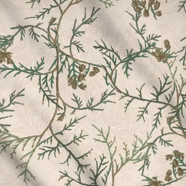 Meterware Vintage Christmas Leaves