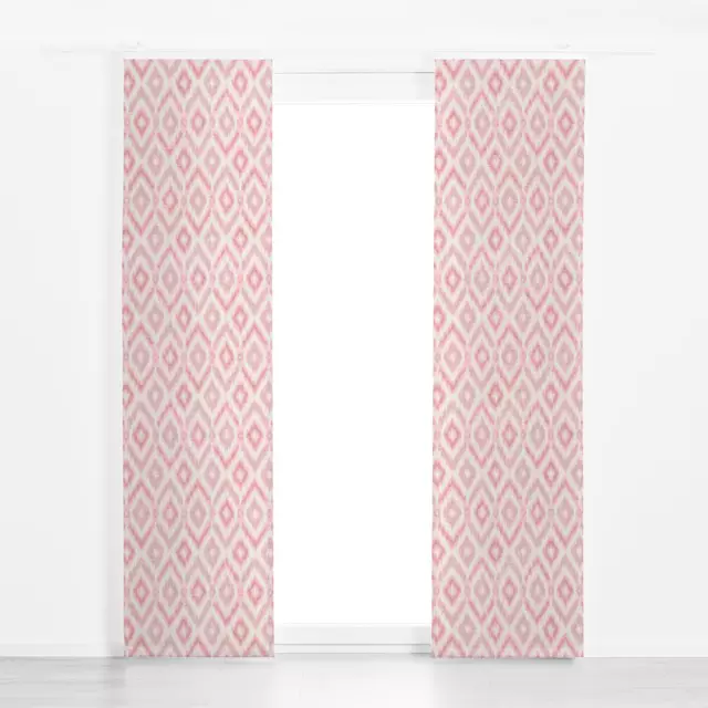 Flächenvorhang Diamonds Ikat Light rose