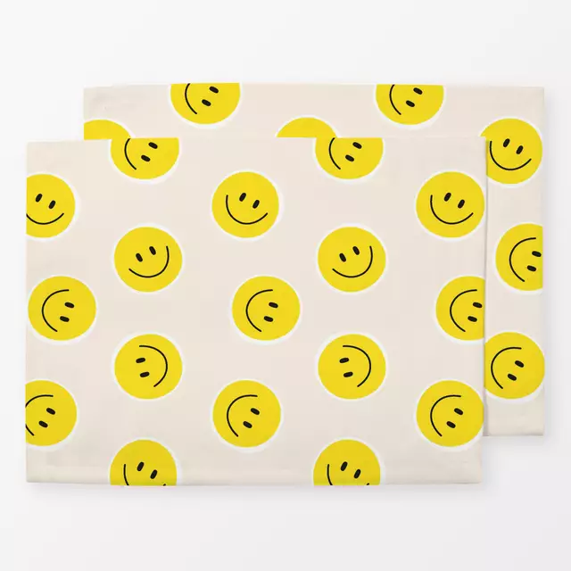 Tischset Smiles Gelb