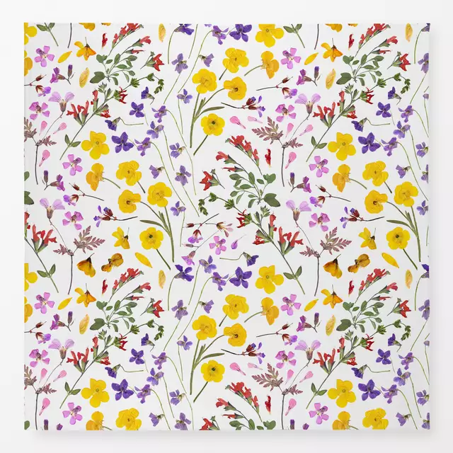 Tischdecke Getrocknete Sommerblumen