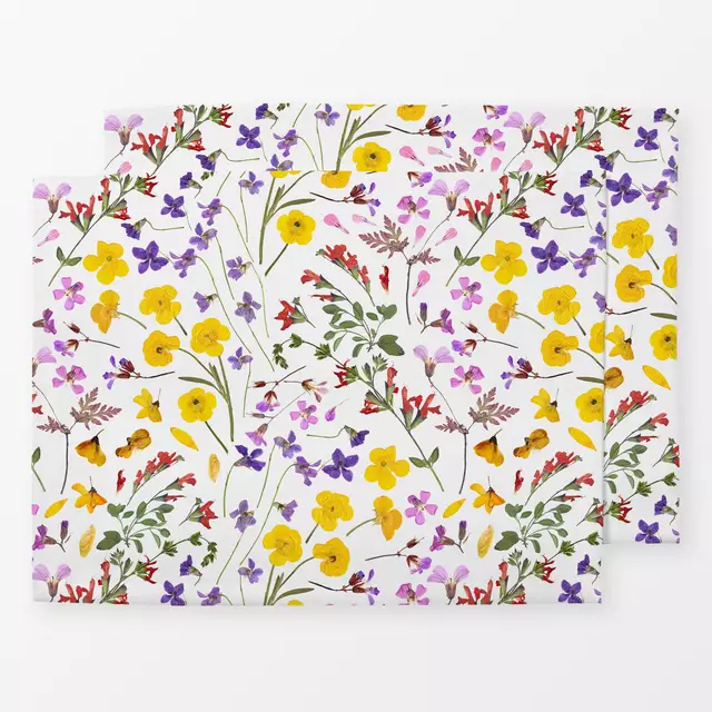 Tischset Getrocknete Sommerblumen