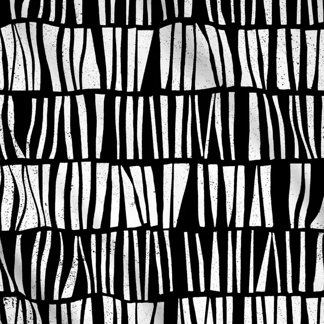 Meterware Shattered Stripes Black&White