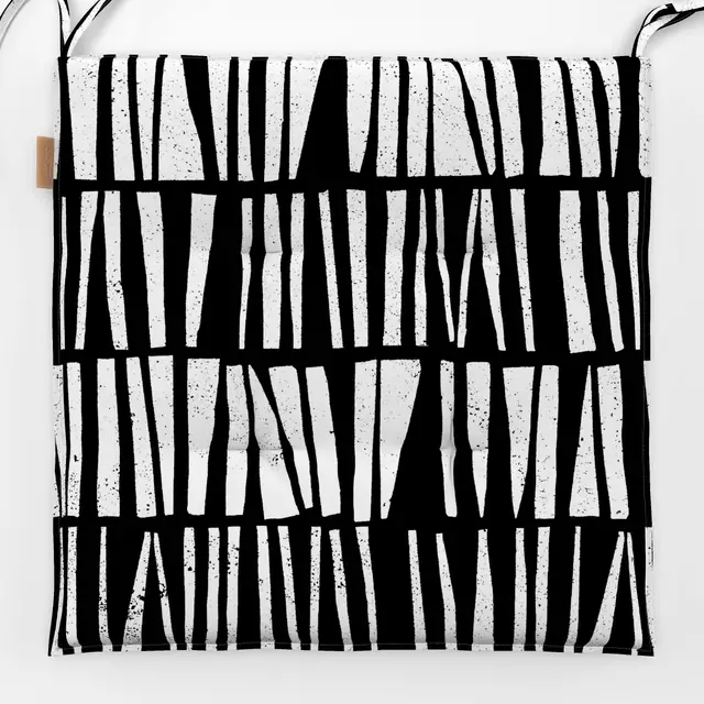 Sitzkissen Shattered Stripes Black&White