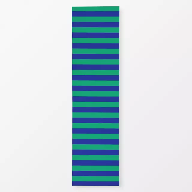 Tischläufer Horizontale Streifen blau&grün