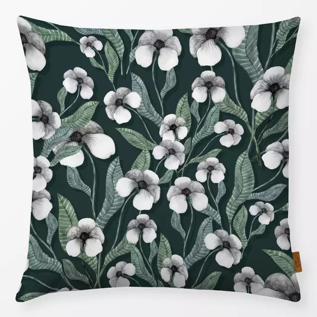 Kissen Flower Garden dark green