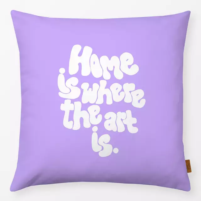 Kissen Home Is Lavendel