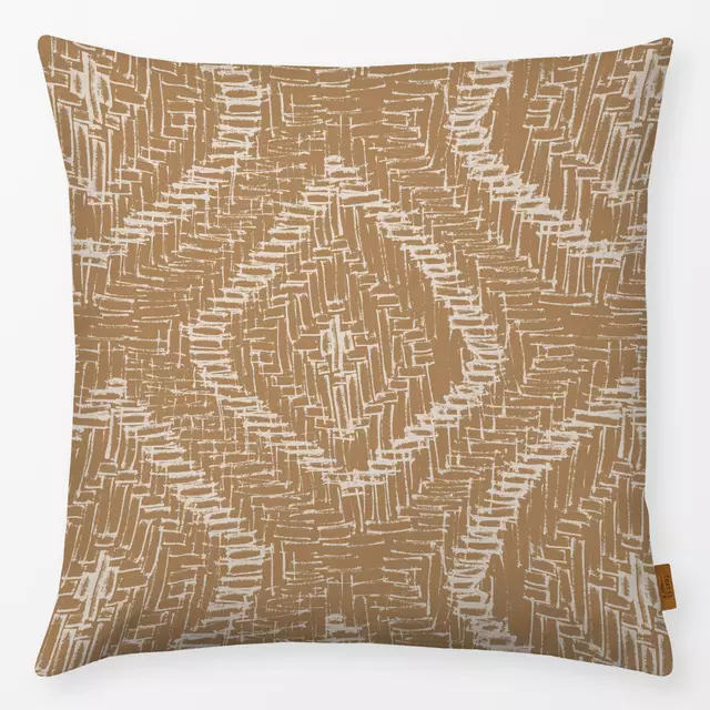 Kissen Boho Texture on ocher