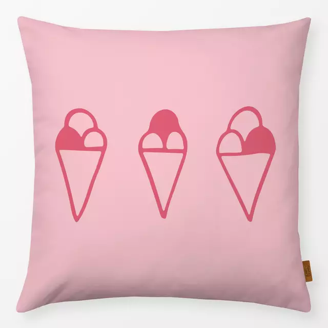 Kissen Ice Cream pink panel