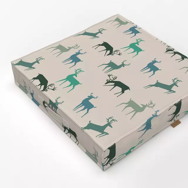 Bodenkissen Hirsche Deers grün