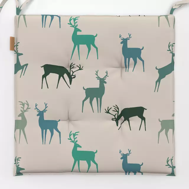Sitzkissen Hirsche Deers grün