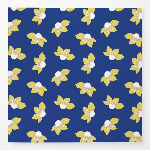 Tischdecke Muster Gelbe Blume