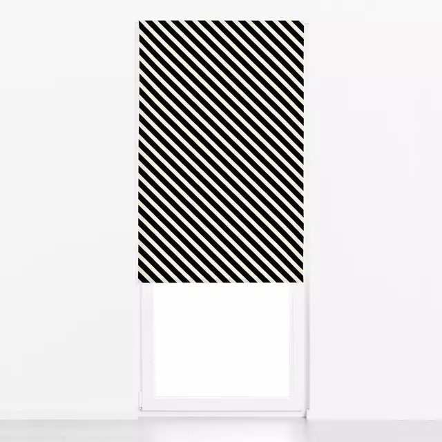 Raffrollo Stripes diagonal small black