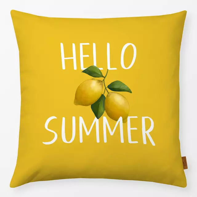 Kissen Hello Summer - Zitrone Gelb