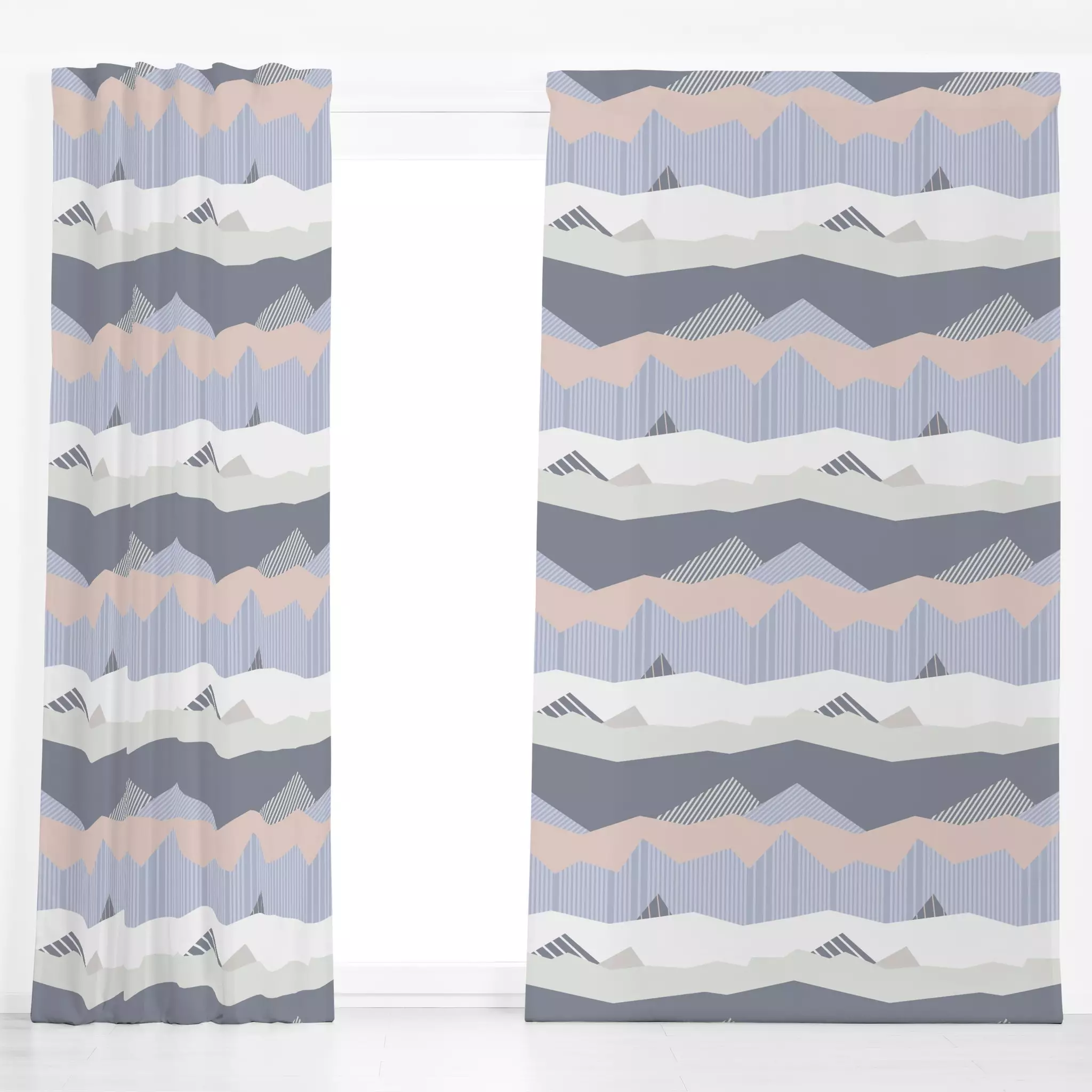 Dekovorhang Color Blocking Landscape 1 Color Blocking Landscape 1