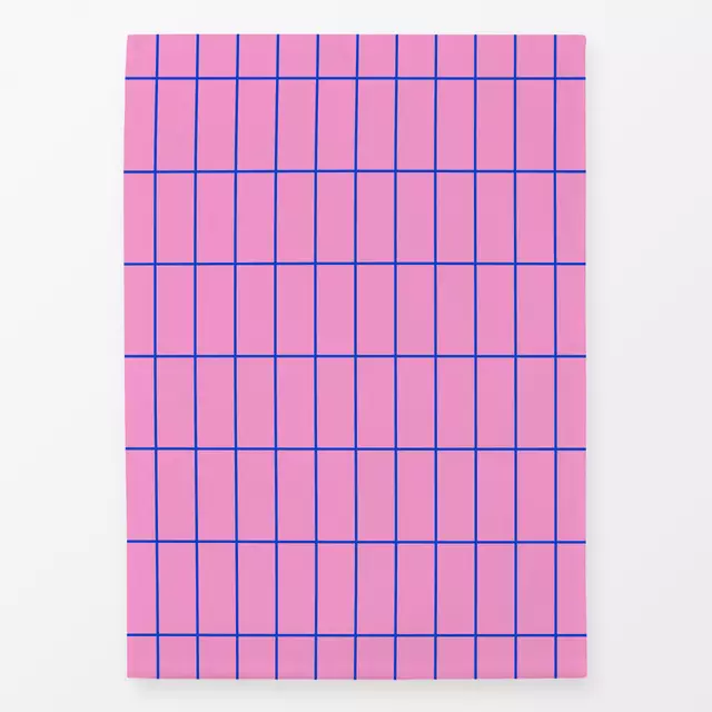 Geschirrtuch Grid Pink & Blau