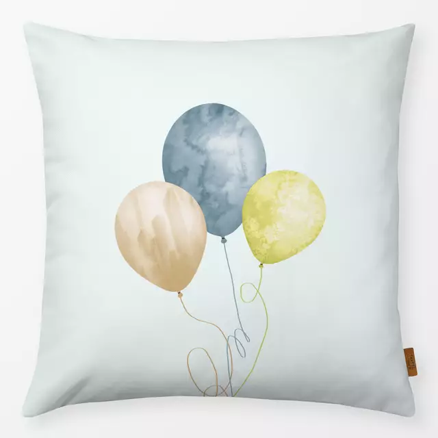 Kissen Luftballons Aquarell mint