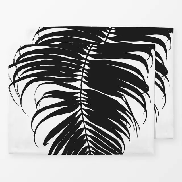 Tischset Butterfly Palm Leaf - Black